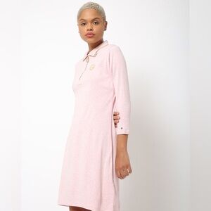 Tommy Hilfiger Long Sleeve Polo Dress Gold/Pink
